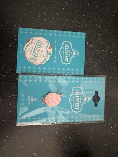 Pin und stickerset zuckerwatte - und,