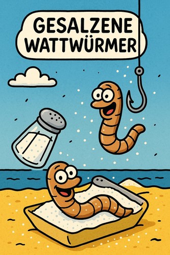 Gesalzene wattwürmer - wattwürmer, im