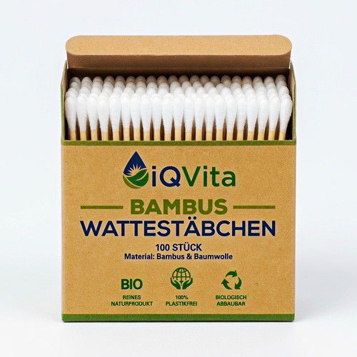 Iqvita bambus wattestäbchen - bambus,
