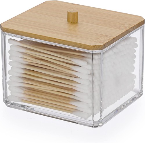 Wattestäbchen box acryl mit - wattestäbchen,