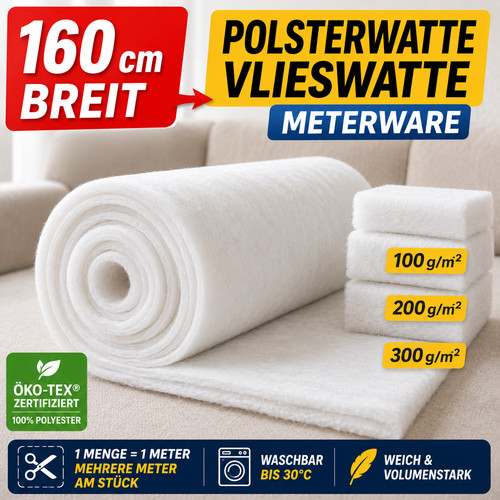 Polsterwatte 160cm - , |