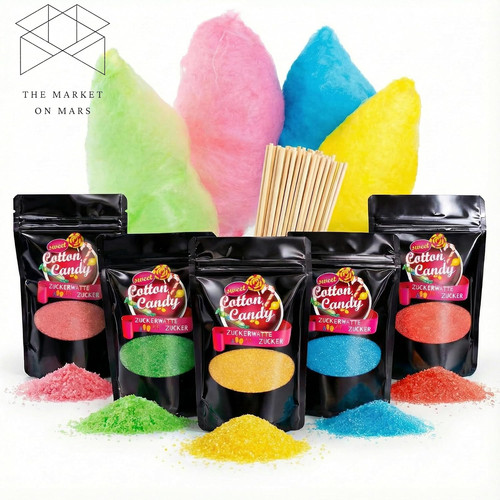 Zuckerwatte zucker set - zucker, 5